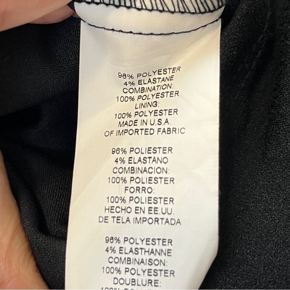 Marina One Shoulder Asymmetric Jumpsuit? Black Size 6 #1311 NWOT - Picture 9 of 10